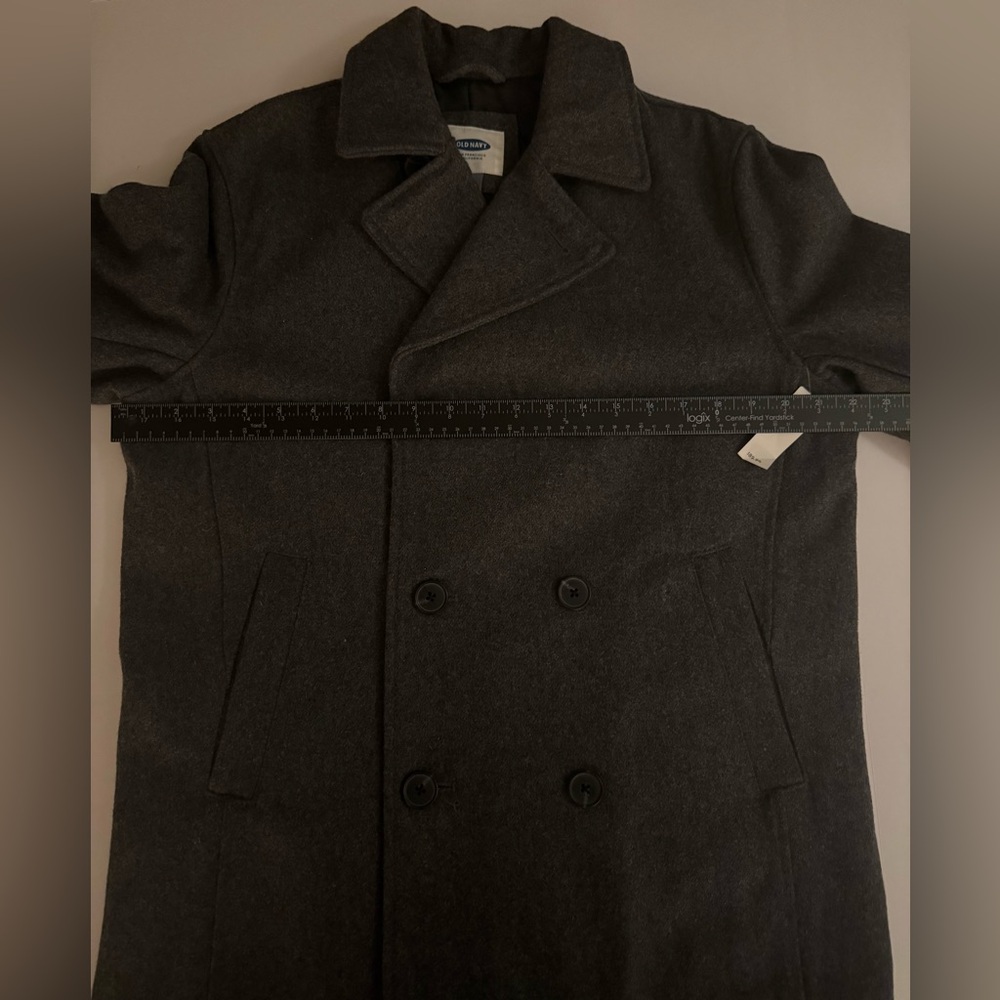 NWT Old Navy Men’s Double Breasted Pea Coat Gray Size M - Picture 7 of 9